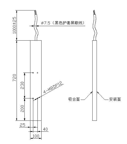 方形机械手电永吸盘华体网页版登录入口_华体（中国）
尺寸图